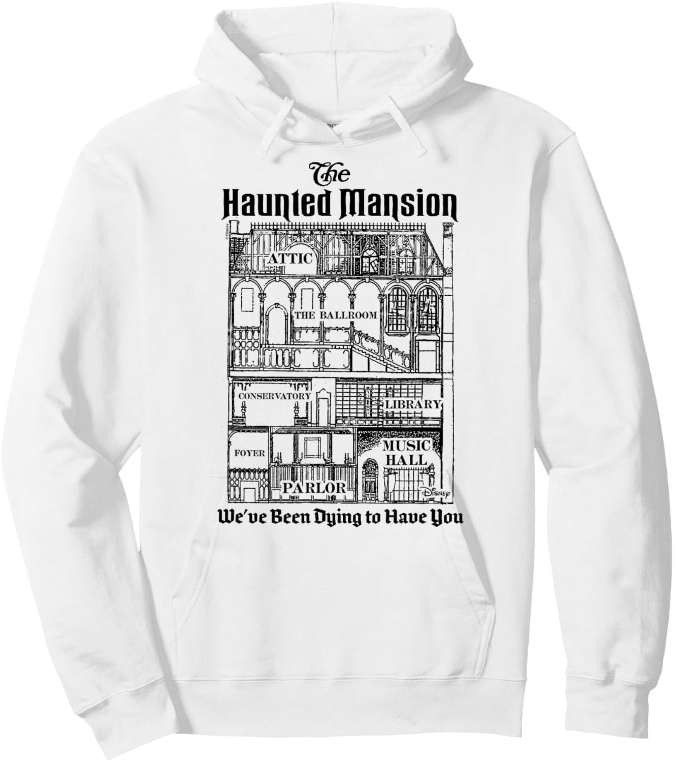 Haunted Mansion - Dying to Have You Hoodie - Hoodie | White