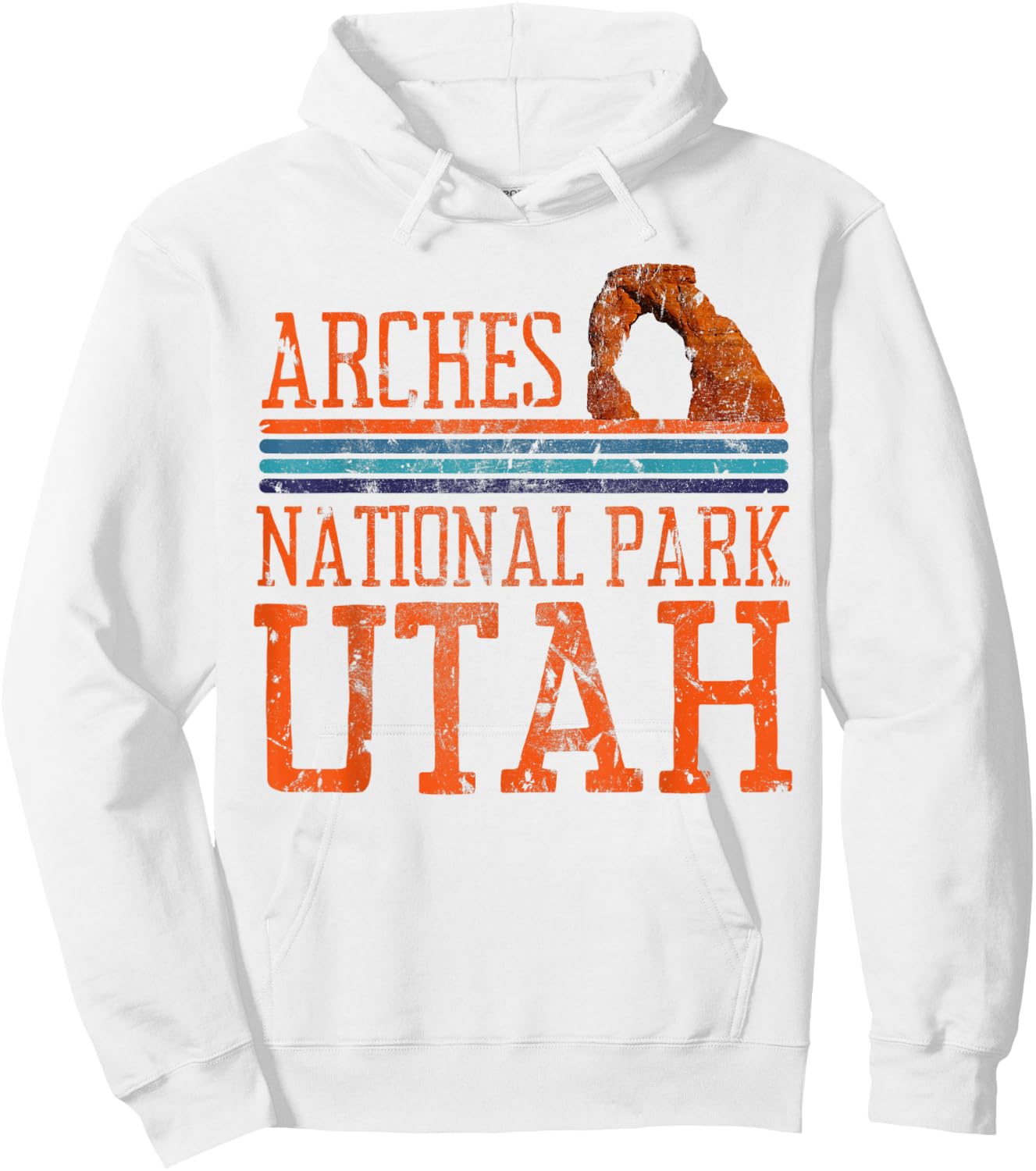 Arches Utah Nature Hiking Outdoors Vintage Hoodie - Hoodie | White