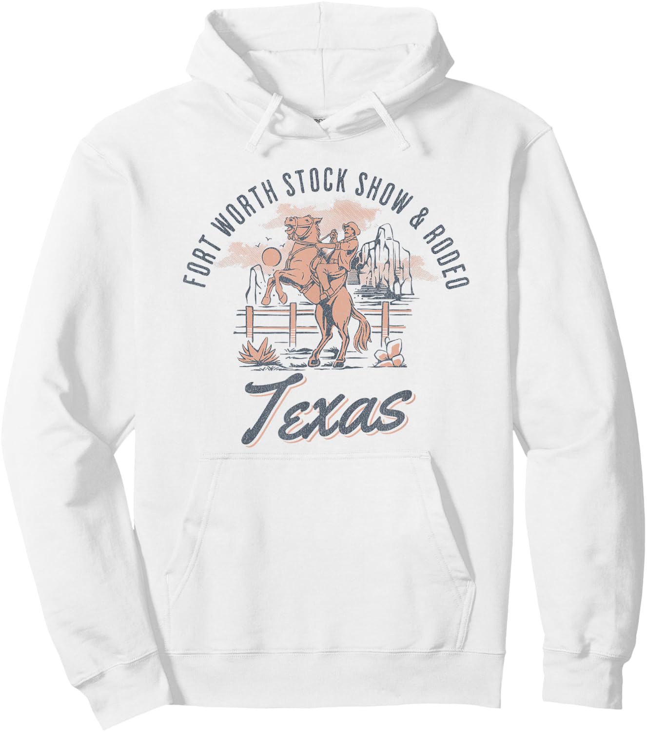 Fort Worth Stock Show & Rodeo Texas Hoodie - Hoodie | White