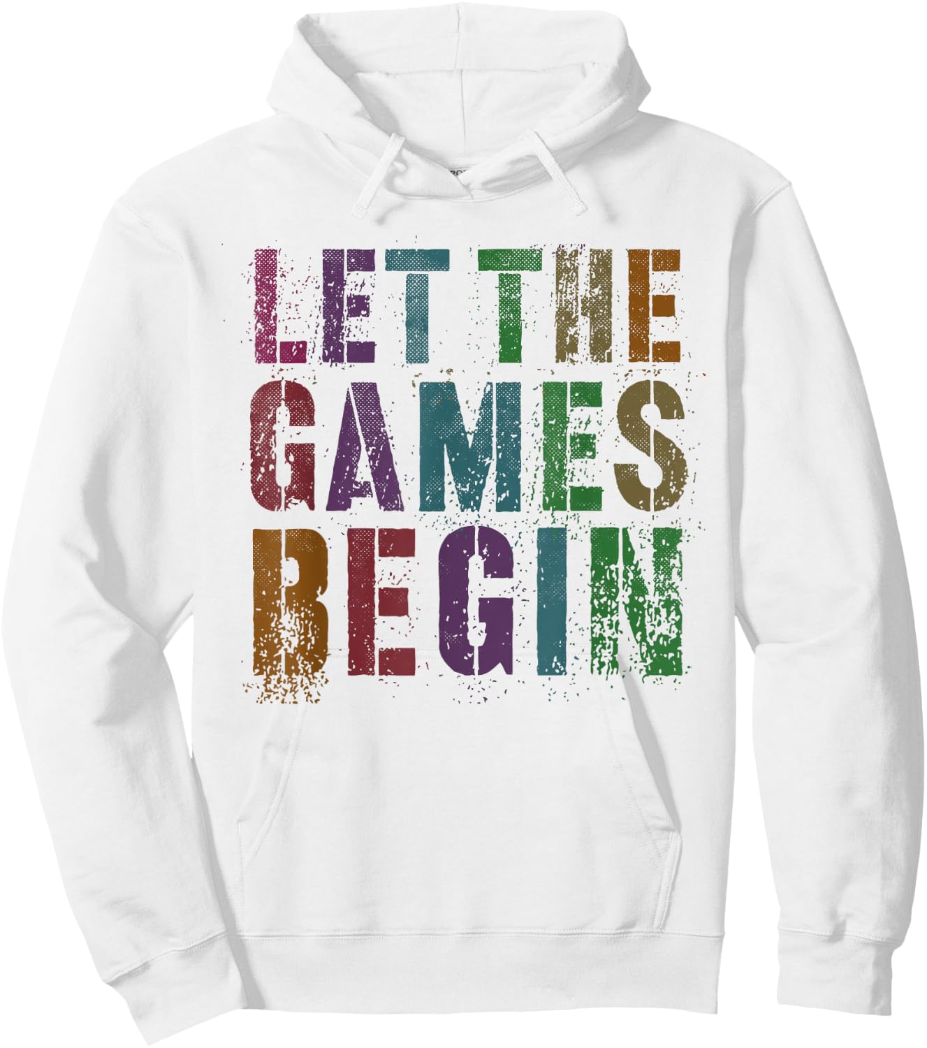 Funny LET THE GAMES BEGIN Fun School Field Day Summer Vibes Men Women Girls Kids Hoodie - Hoodie | White