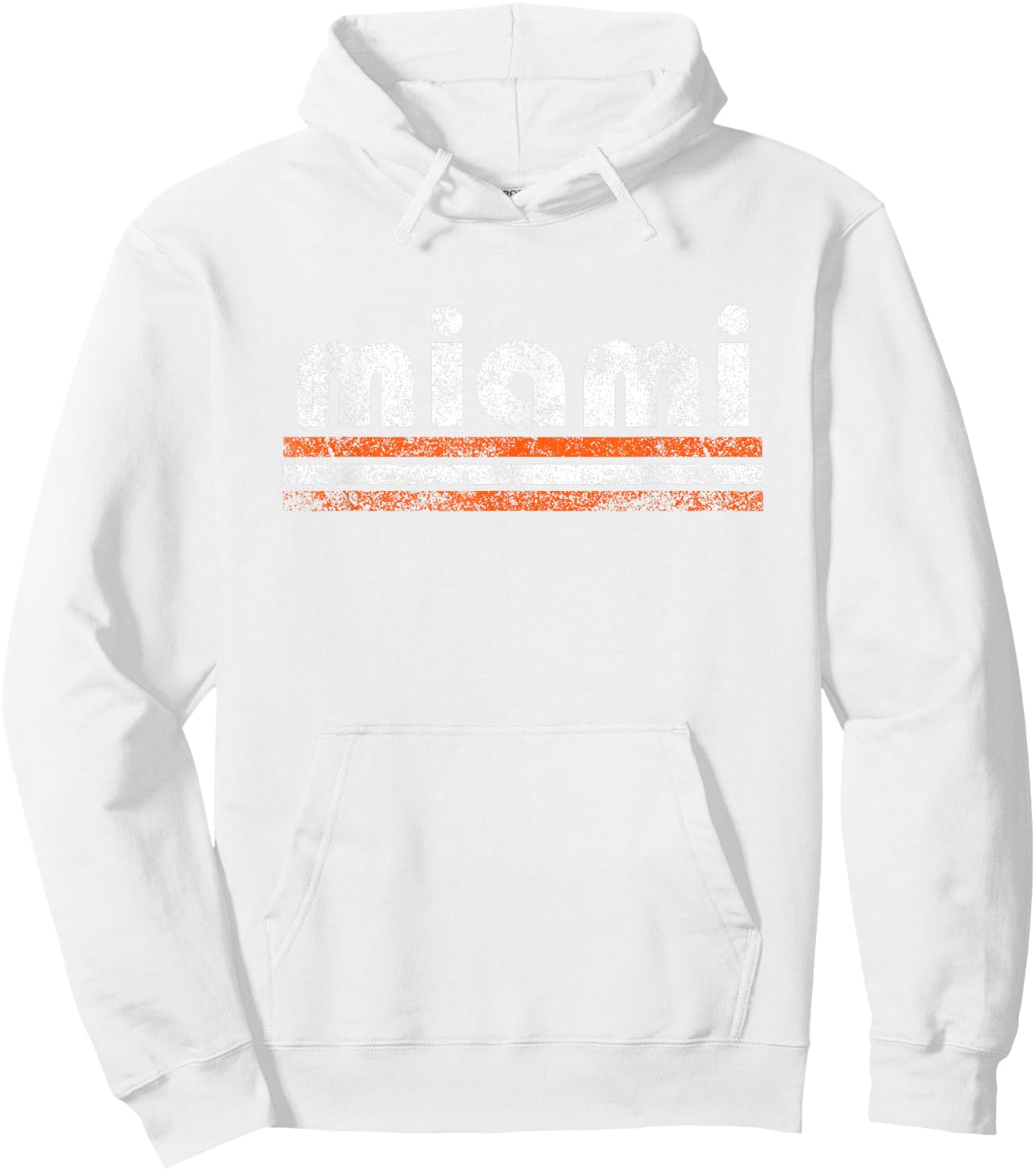 Miami Florida Vintage Weathered Throwback Hoodie - Hoodie | White