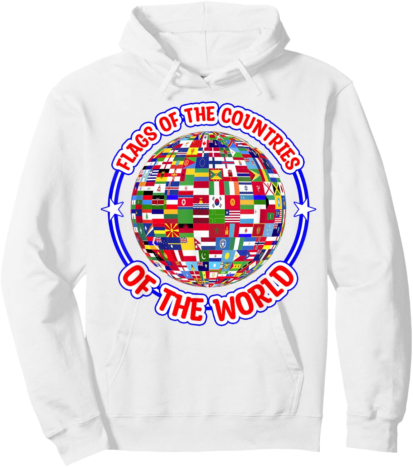 Humanity & Traveler Designs Men's Earth Day Flag , White, Small Hoodie - Hoodie | White