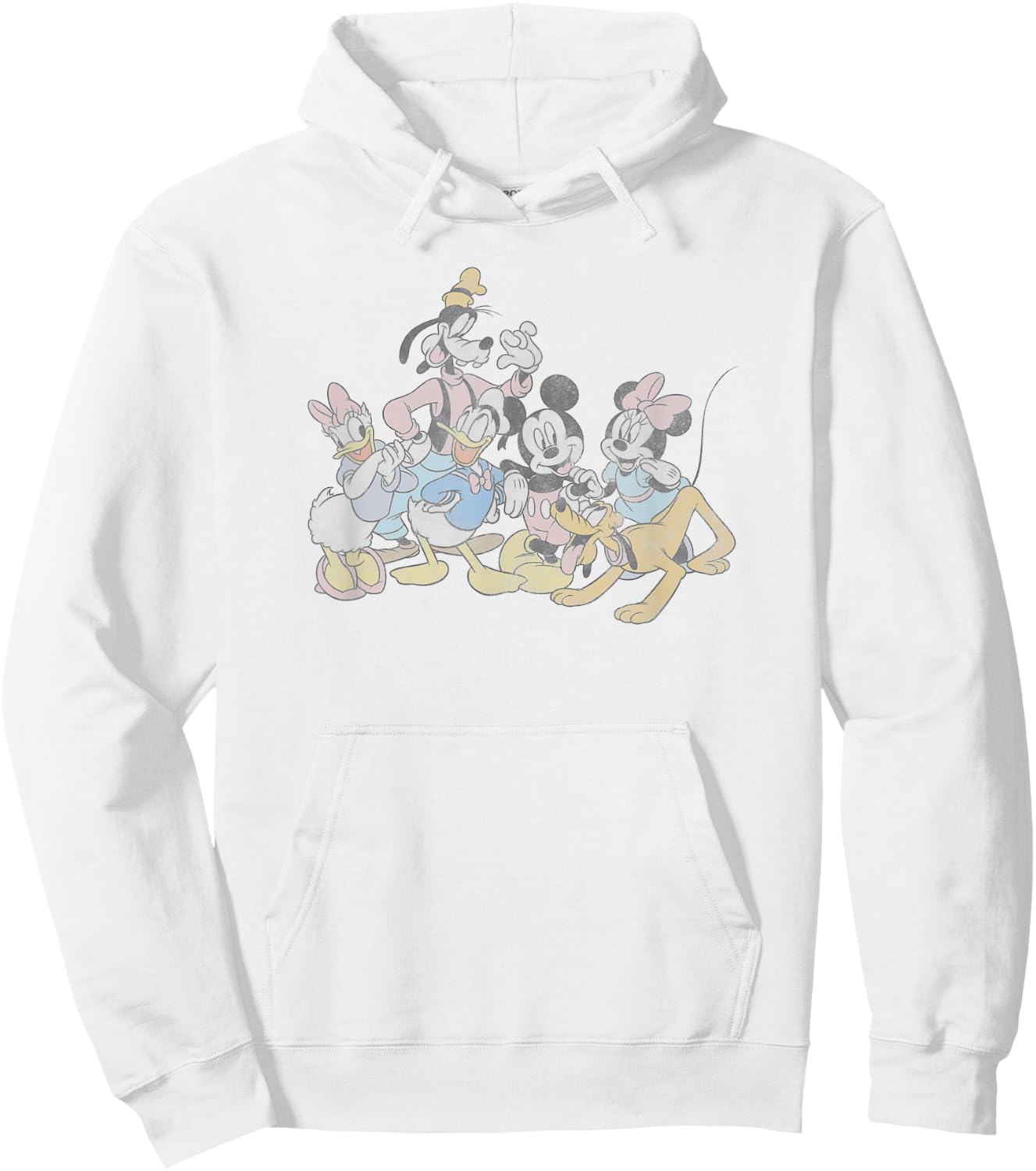 Disney Mickey Classic Group Colorful Poster Hoodie - Hoodie | White