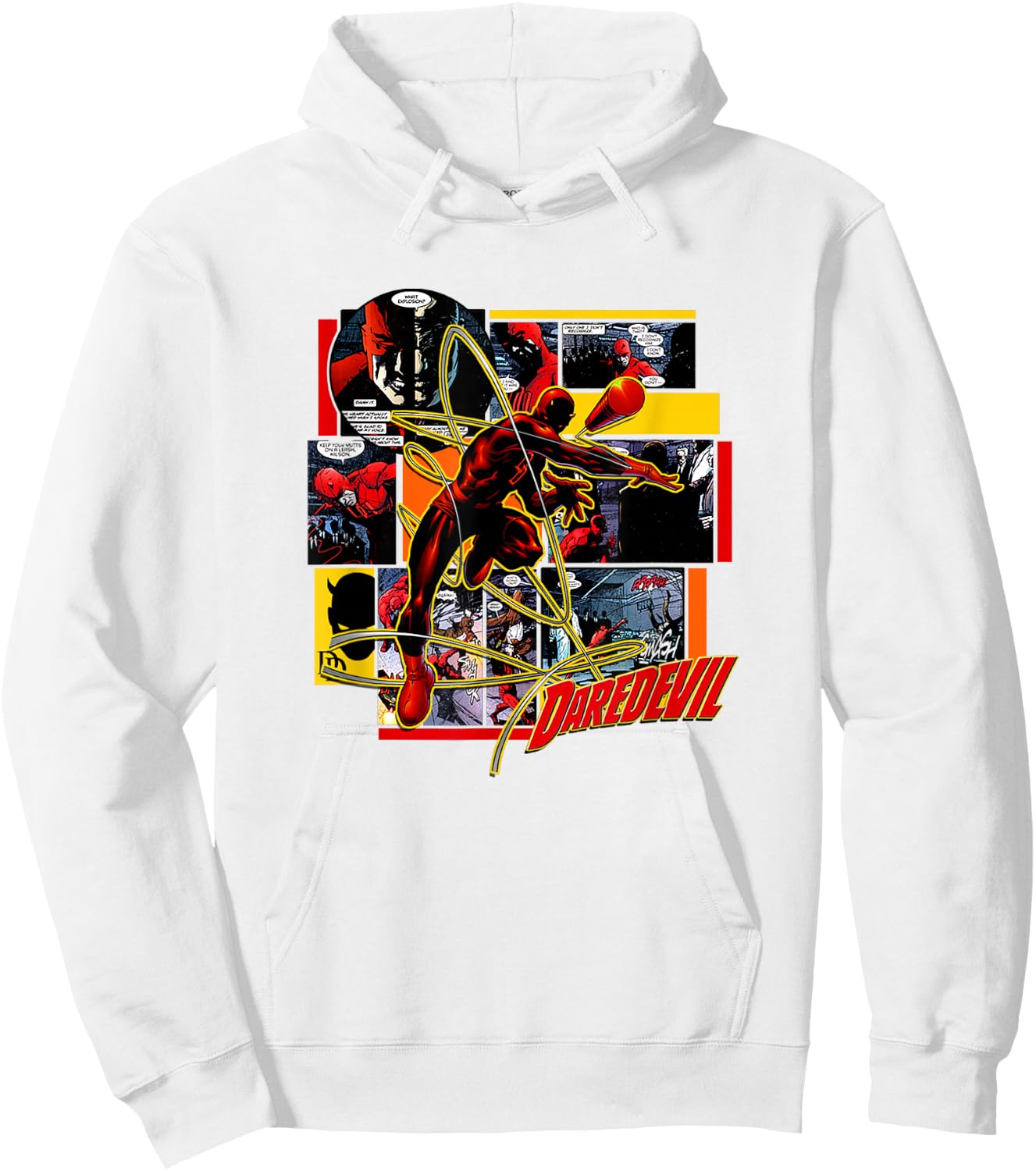 Marvel Comics Retro Classic Daredevil Comic The Billy Club Hoodie - Hoodie | White