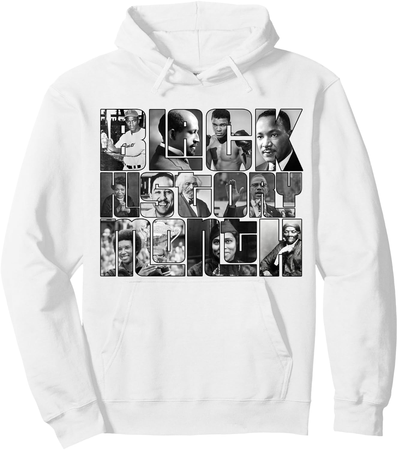 Black History Month 2023 great African American influencers Hoodie - Hoodie | White