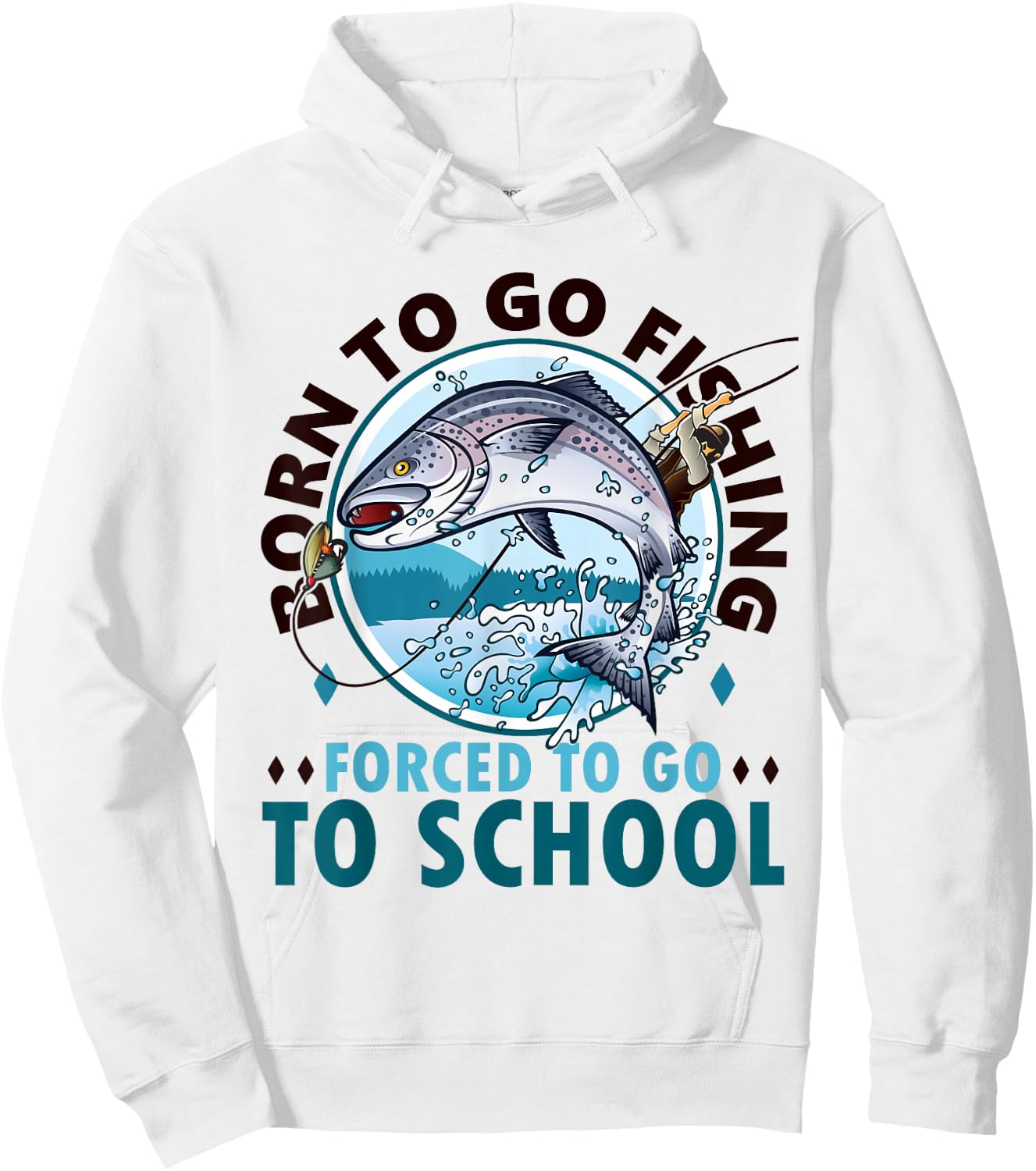 Unique Fishing Design Women Fishing Fish Fisherman Hoodie - Hoodie | White