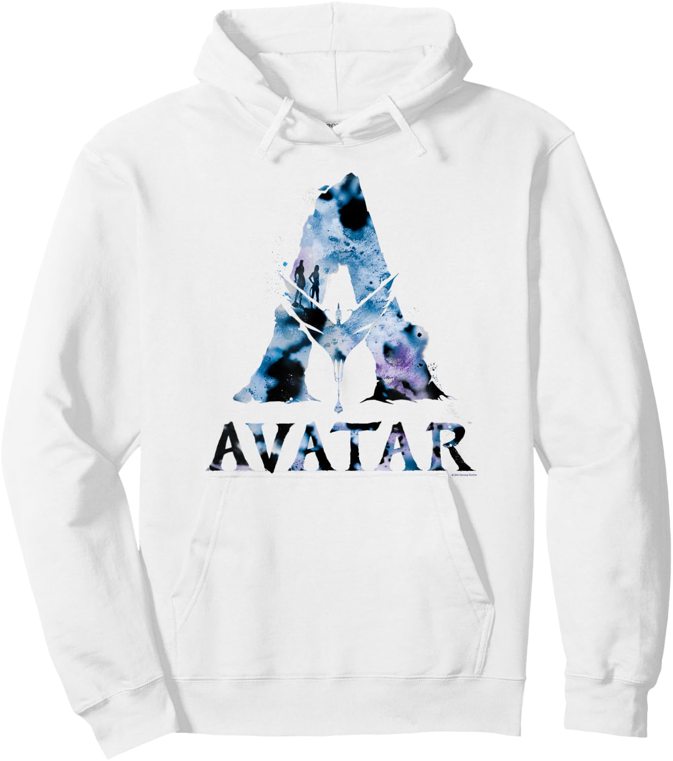 Avatar Banshee A Logo with Jake Sully and Na’vi Neytiri Hoodie - Hoodie | White