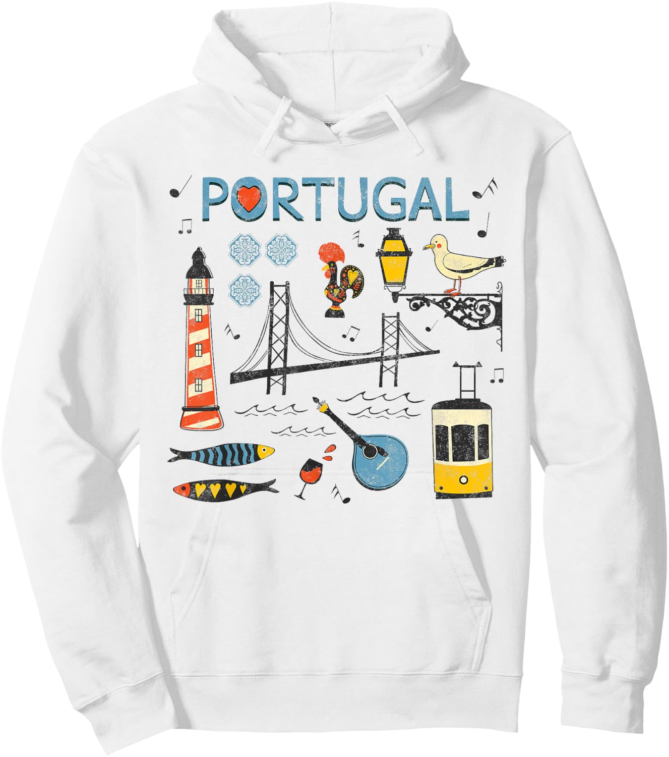 Travel Europe Portugal Lisbon Portuguese Vacation Souvenir Hoodie - Hoodie | White