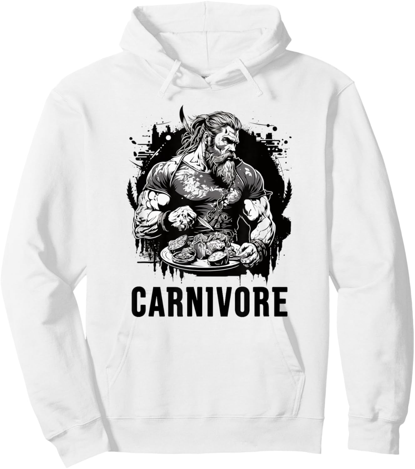 Modern Viking Carnivore Hoodie - Hoodie | White