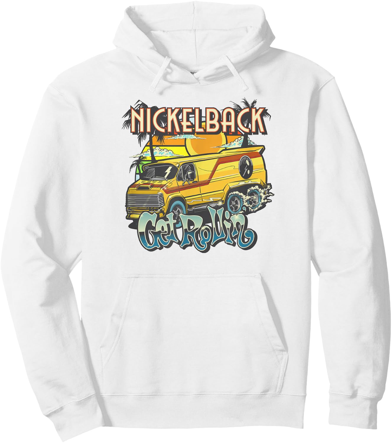 Nickelback Get Rollin' Cover (Yellow) Hoodie - Hoodie | White