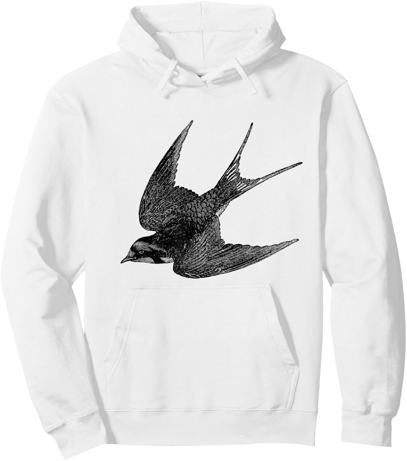 American Barn Swallow Bird Print Hoodie - Hoodie | White