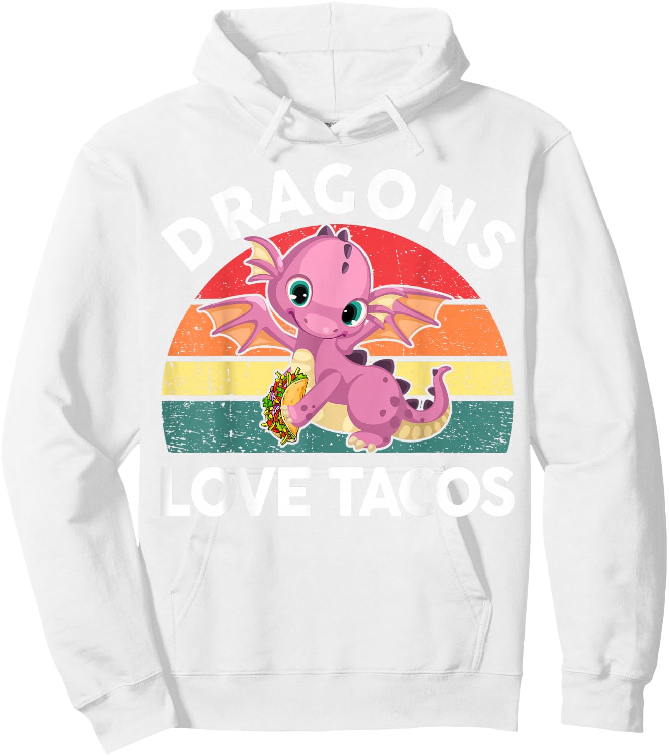 Dragons Love Taco Shirt Cinco Mayo Funny Mexican Boy Toddler Hoodie - Hoodie | White
