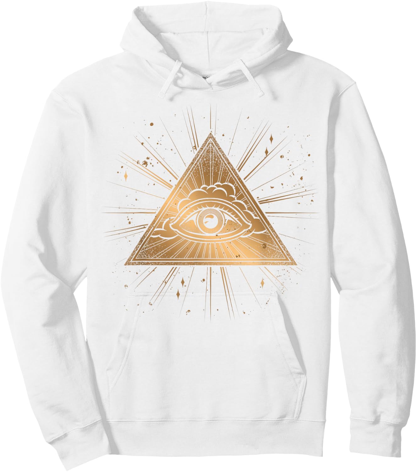 Wicca Witch Occult Pyramid Astrology All-seeing Eye Hoodie - Hoodie | White