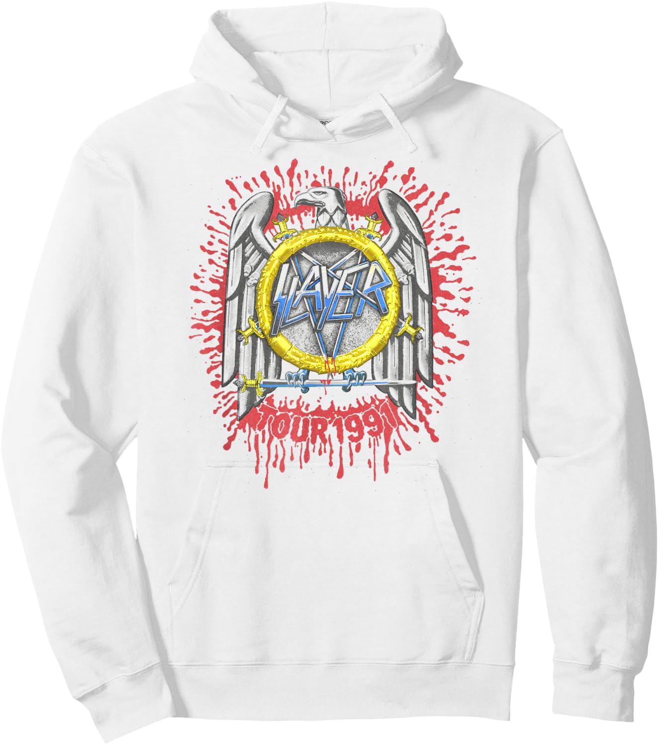 Slayer – Tour 91 Eagle Hoodie - Hoodie | White