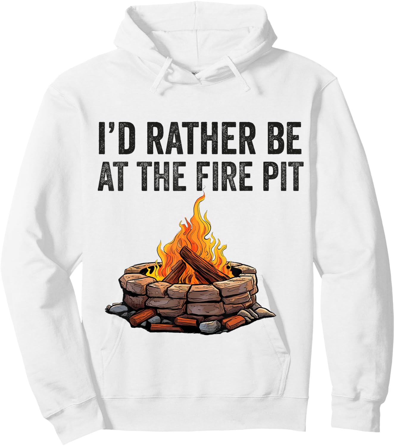 Fire Pit Bonfire Campfire Lover Men Camping Lover Hoodie - Hoodie | White