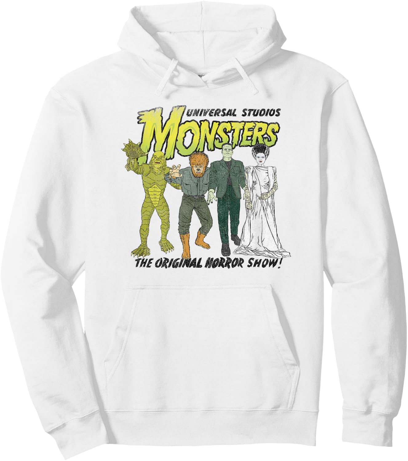 Universal Monsters The Original Horror Show! Group Poster Hoodie - Hoodie | White