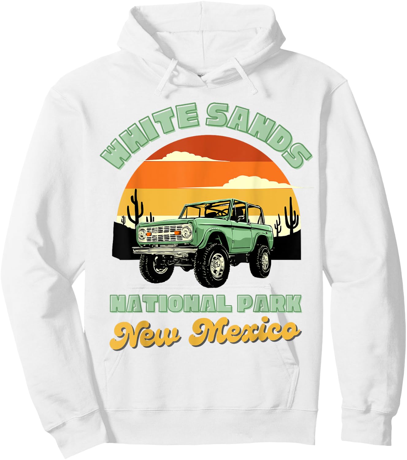 White Sands National Park New Mexico Retro Souvenir Travel Hoodie - Hoodie | White