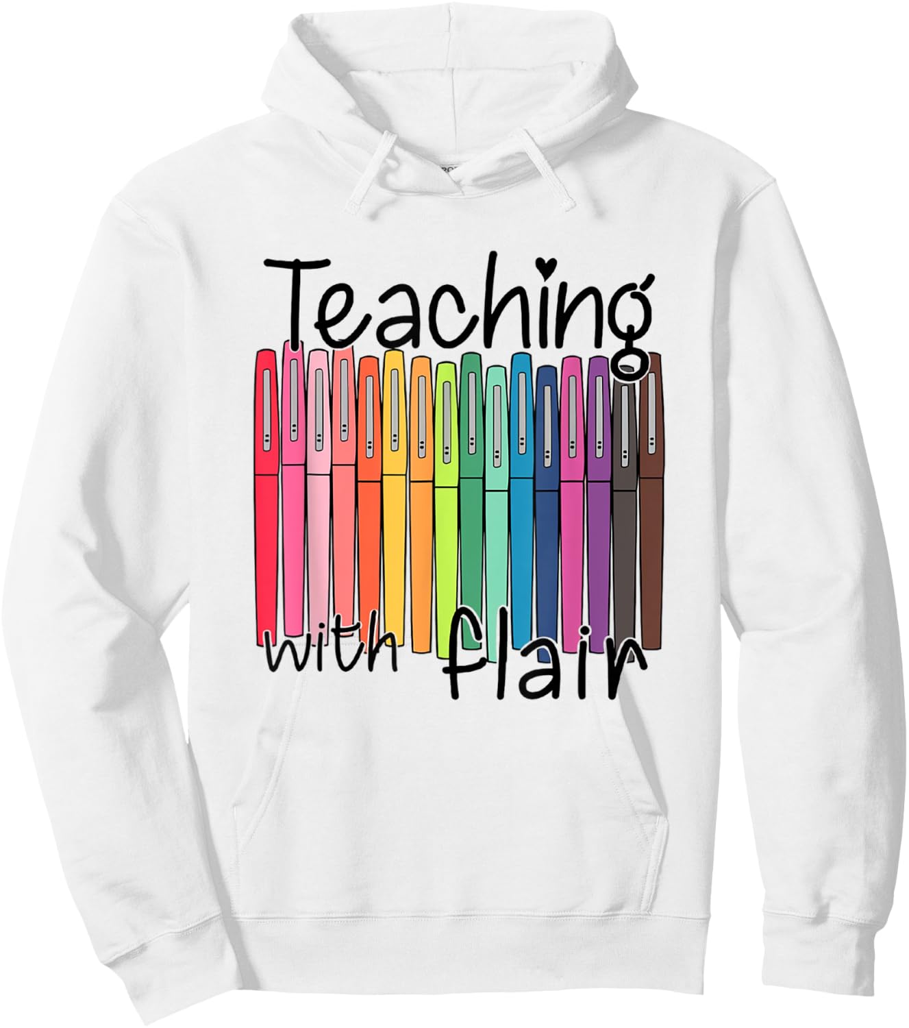 Teaching With Flair Preschool Teacher First Day Of School Women Girls Kids Hoodie - Hoodie | White
