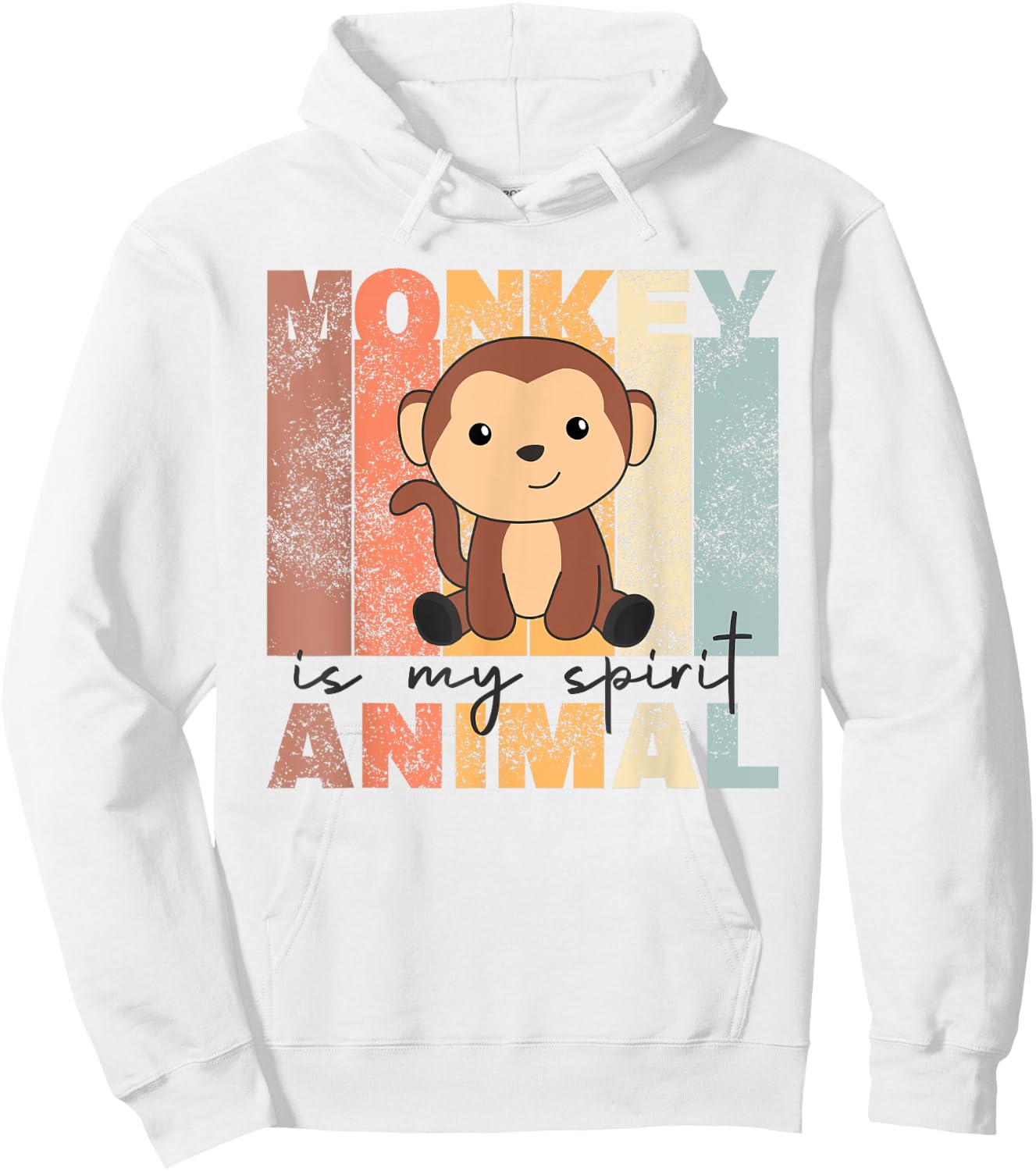 Monkey Is My Spirit Animal - Vintage Monkeys Hoodie - Hoodie | White