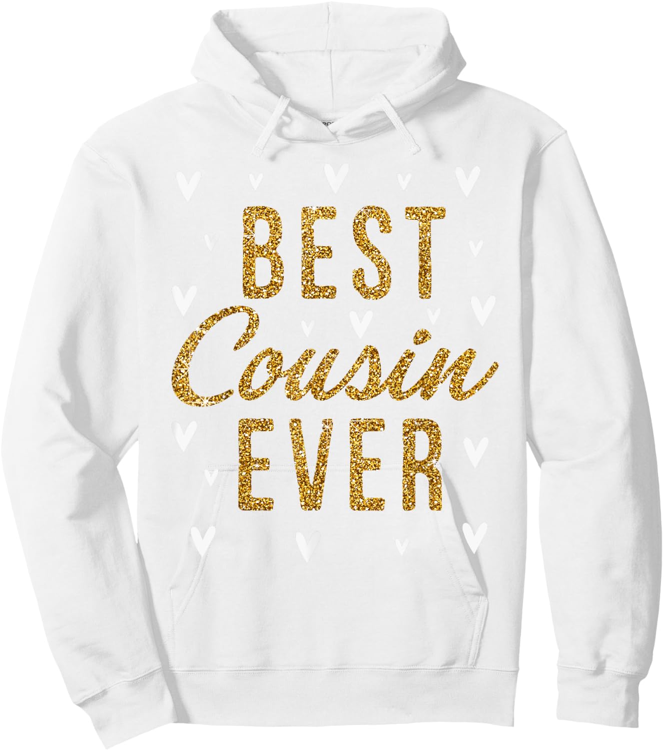 Best Cousin Ever Gifts Cute Love Heart Print Hoodie - Hoodie | White
