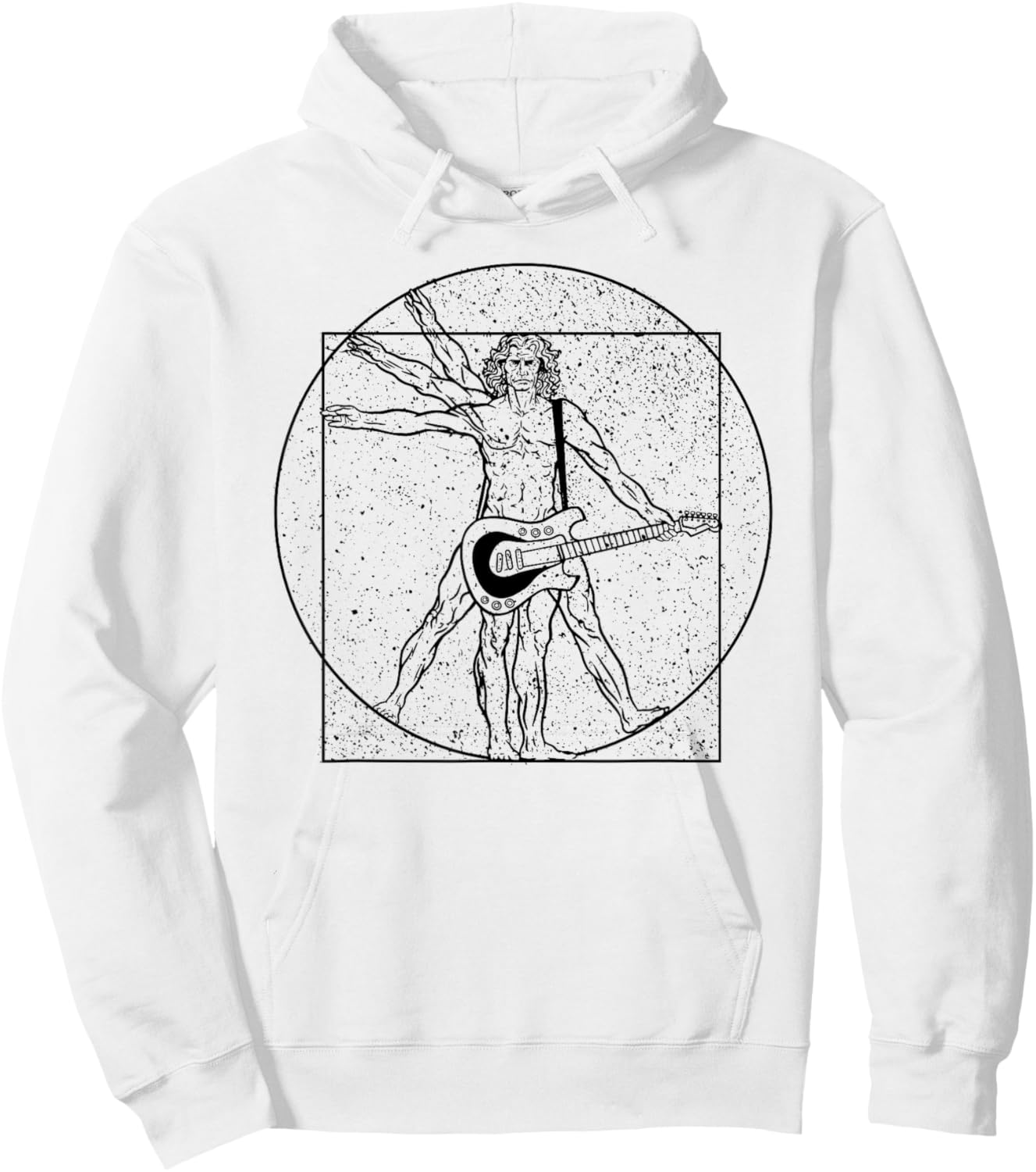 Leonardo Da Vinci Vitruvan Rock Music Festival Hoodie - Hoodie | White