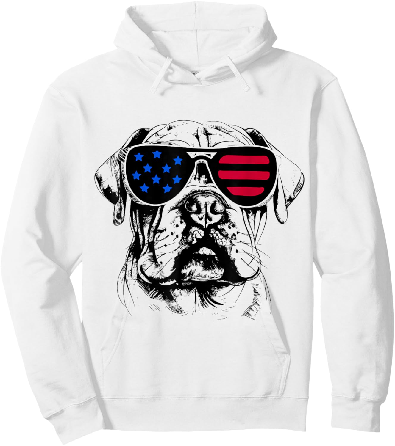 Beabull Dog 4th July America USA Flag Hoodie - Hoodie | White
