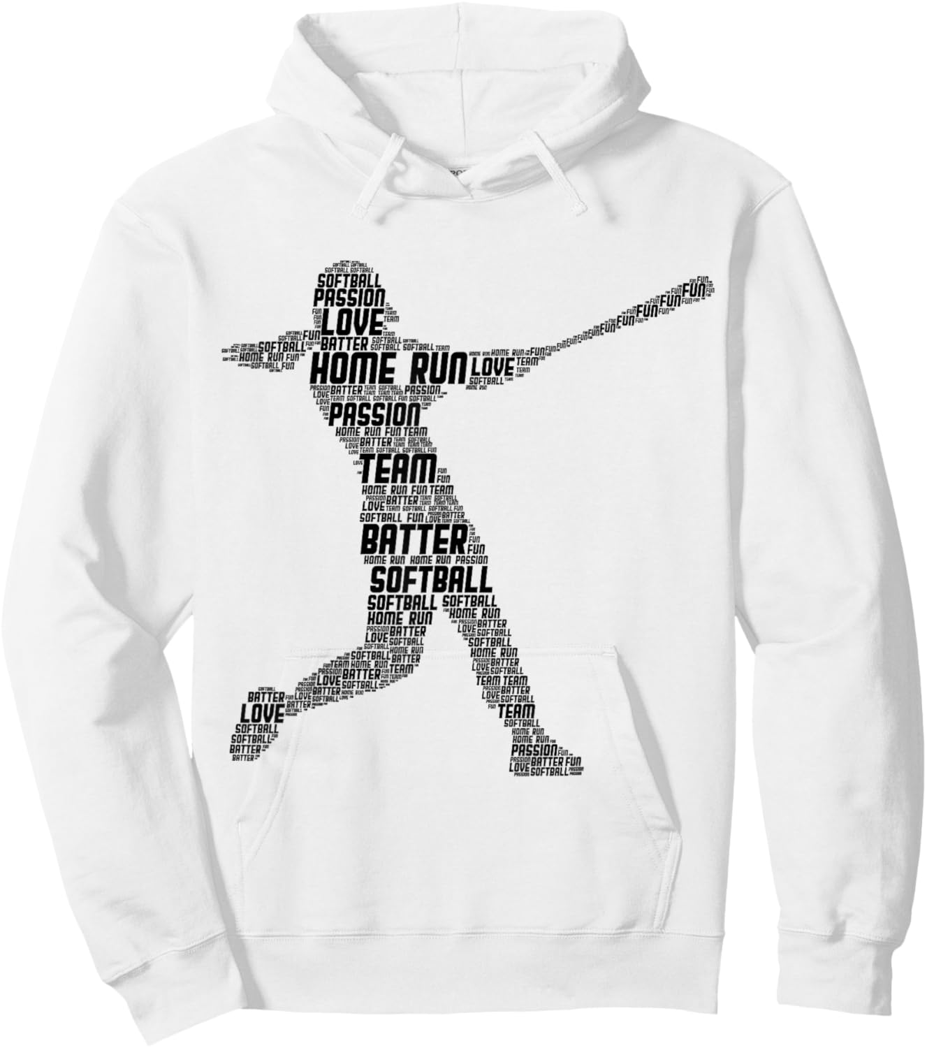 Softball Girl Kids Hoodie - Hoodie | White