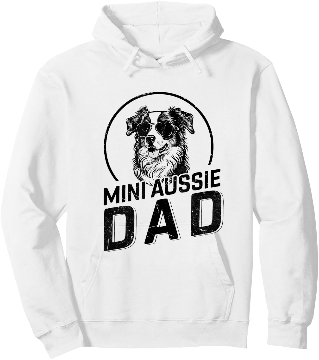 Mini Aussie Dad Dog Owner Gifts Funny Dad Christmas Hoodie - Hoodie | White