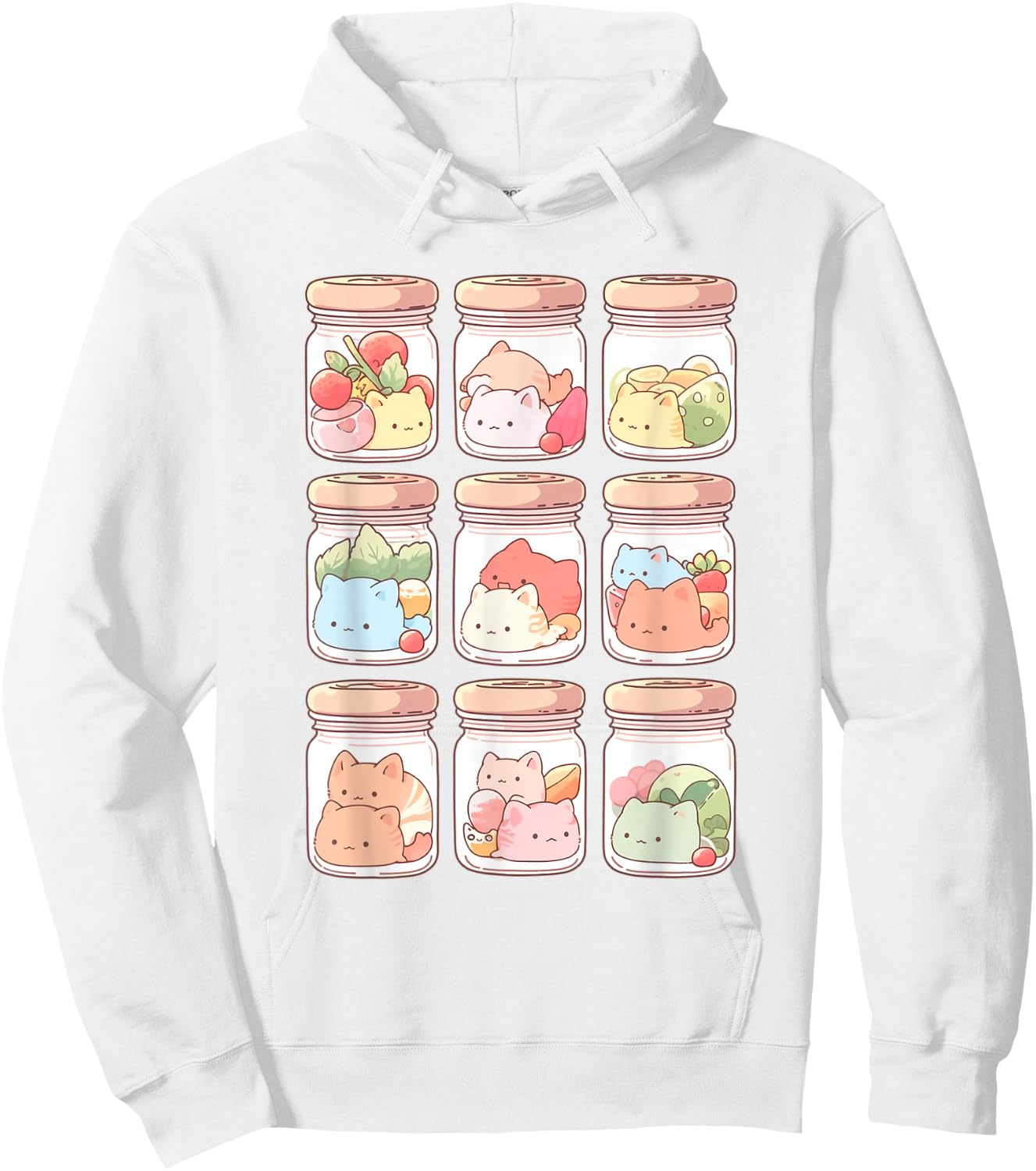 Kawaii Chibi Cats | Japanese Anime Manga Decora Aesthetic Hoodie - Hoodie | White