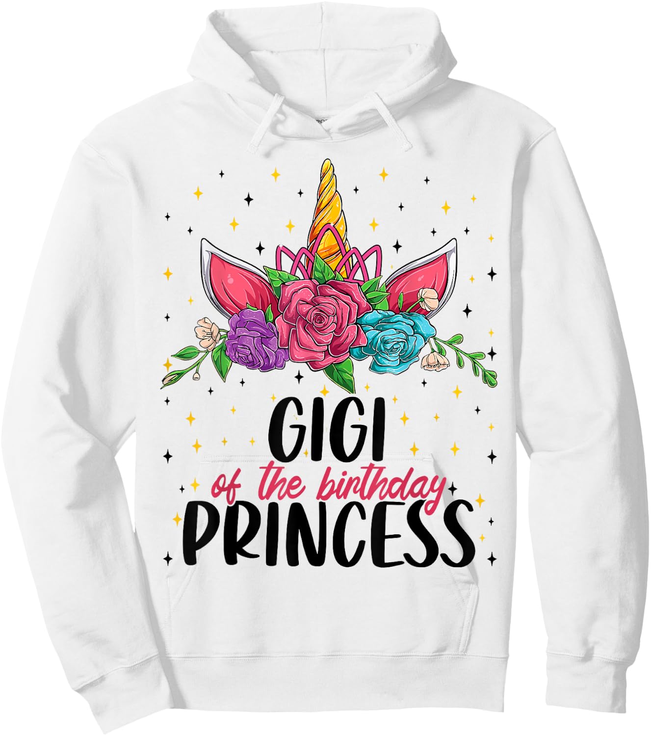Gigi of the Birthday Girl Unicorn Bday Girl Party Hoodie - Hoodie | White