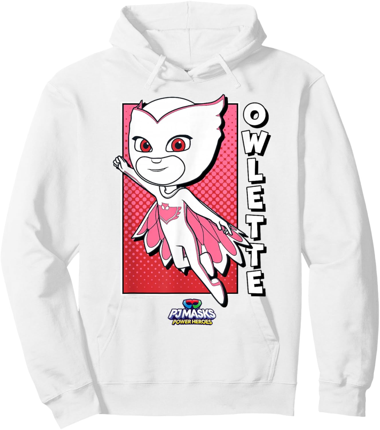PJ Masks Owlette Comic Style Panel Logo Hoodie - Hoodie | White