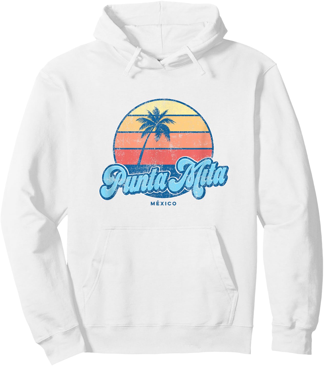 Vintage Punta Mita Mexico Classic 70s Retro Surfer Hoodie - Hoodie | White