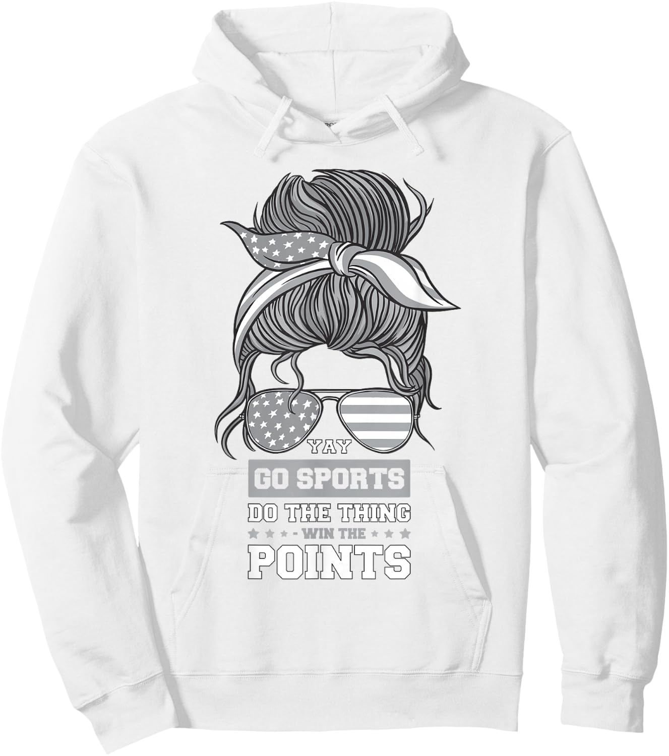 Non-Sports Fan Go Sports Yay Sports Hoodie - Hoodie | White
