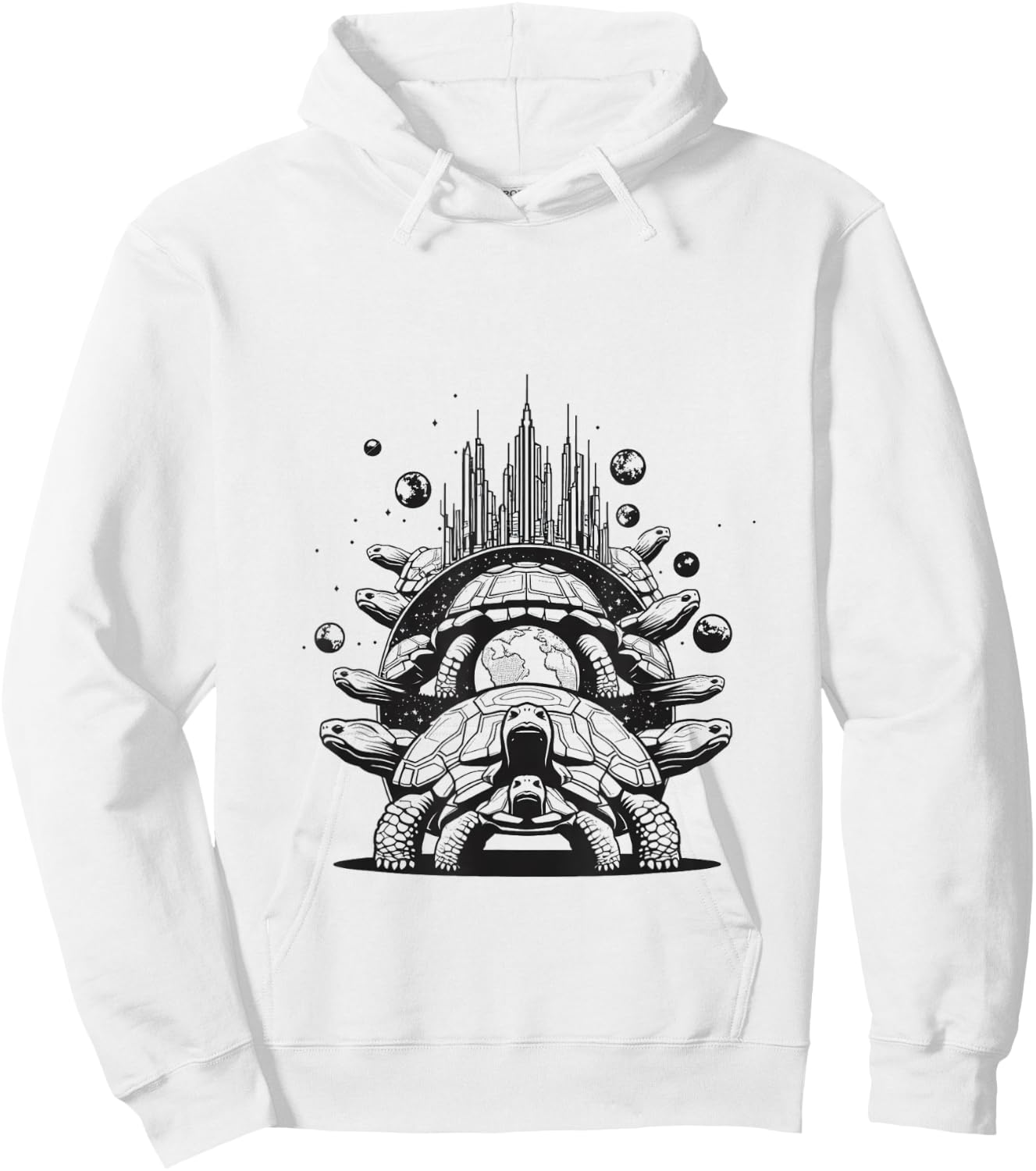 Turtles All The Way Down Graphic Hoodie - Hoodie | White