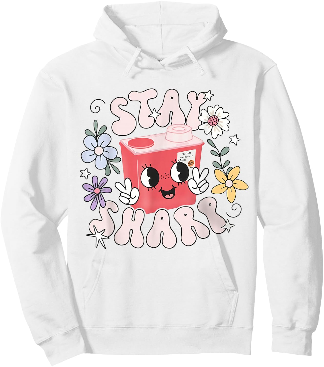 Women Stay Sharp Funny Phlebotomist Infusion Nurse IV PICC Hoodie - Hoodie | White