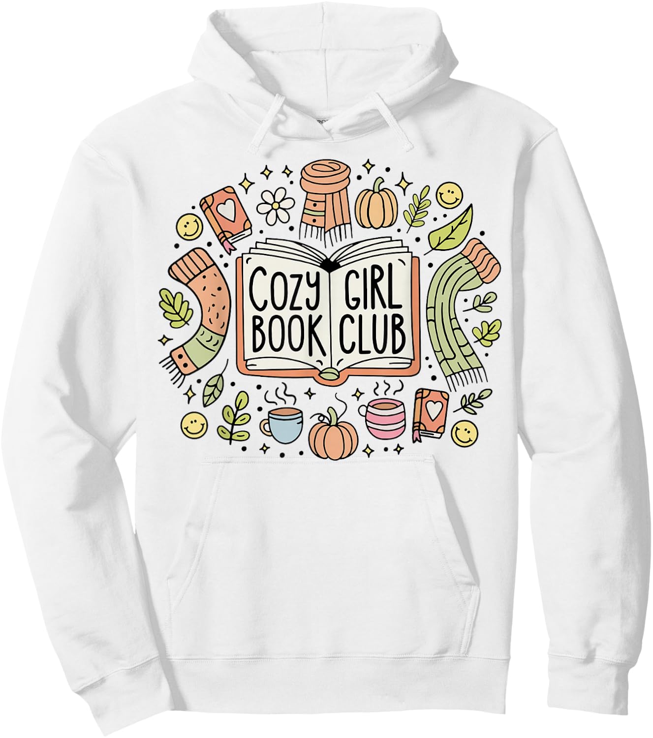 Cozy Girl Book Club Hoodie - Hoodie | White