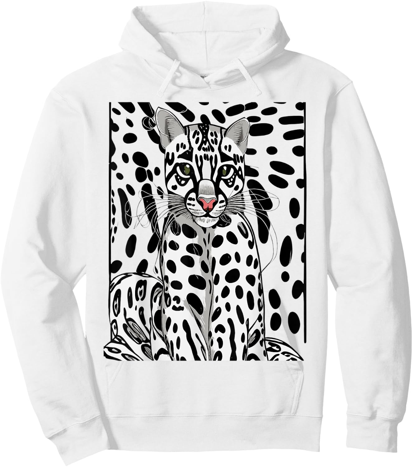 Ocelot Cat Hoodie - Hoodie | White