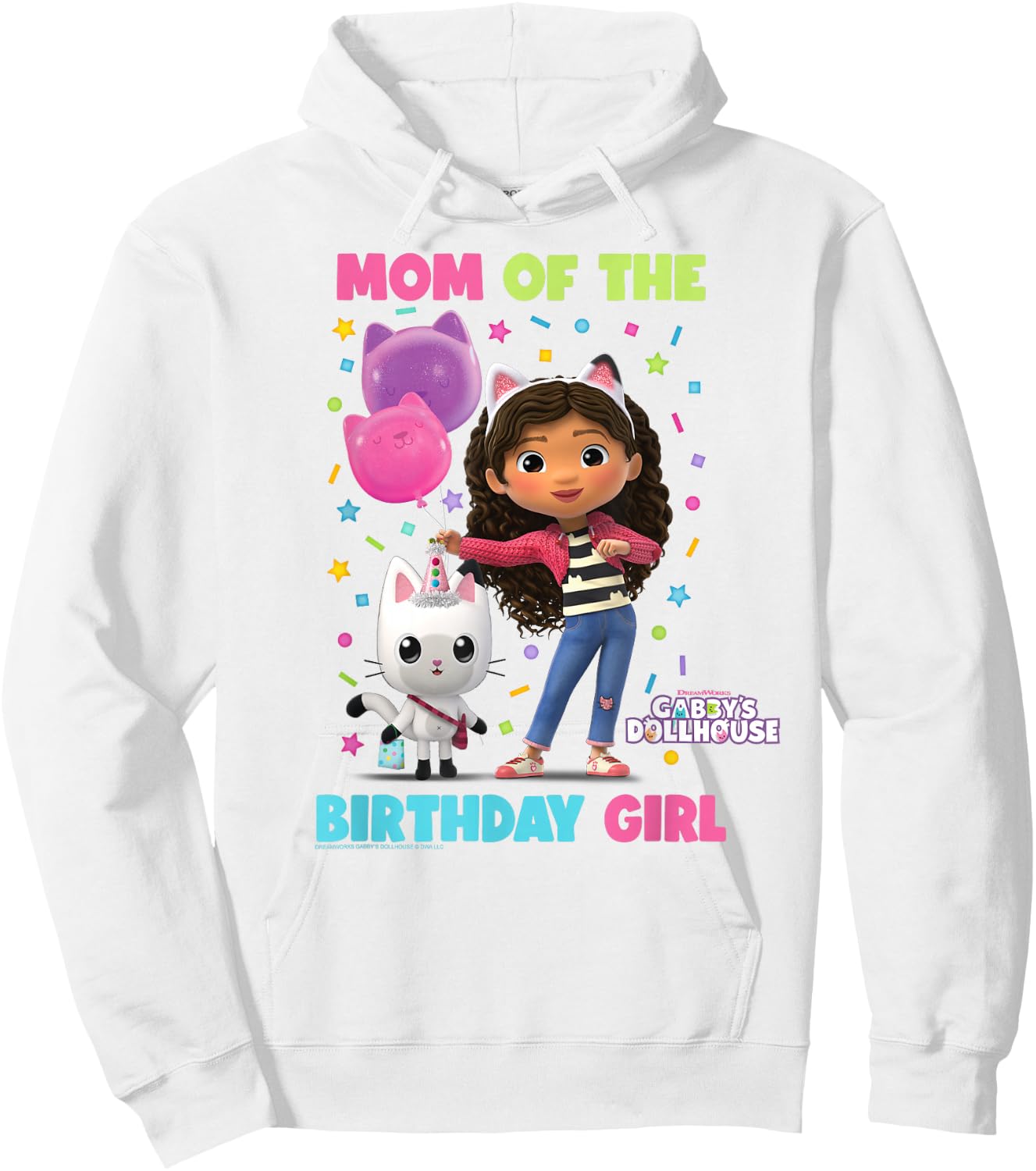DreamWorks Gabby's Dollhouse Mom of The Birthday Girl Hoodie - Hoodie | White