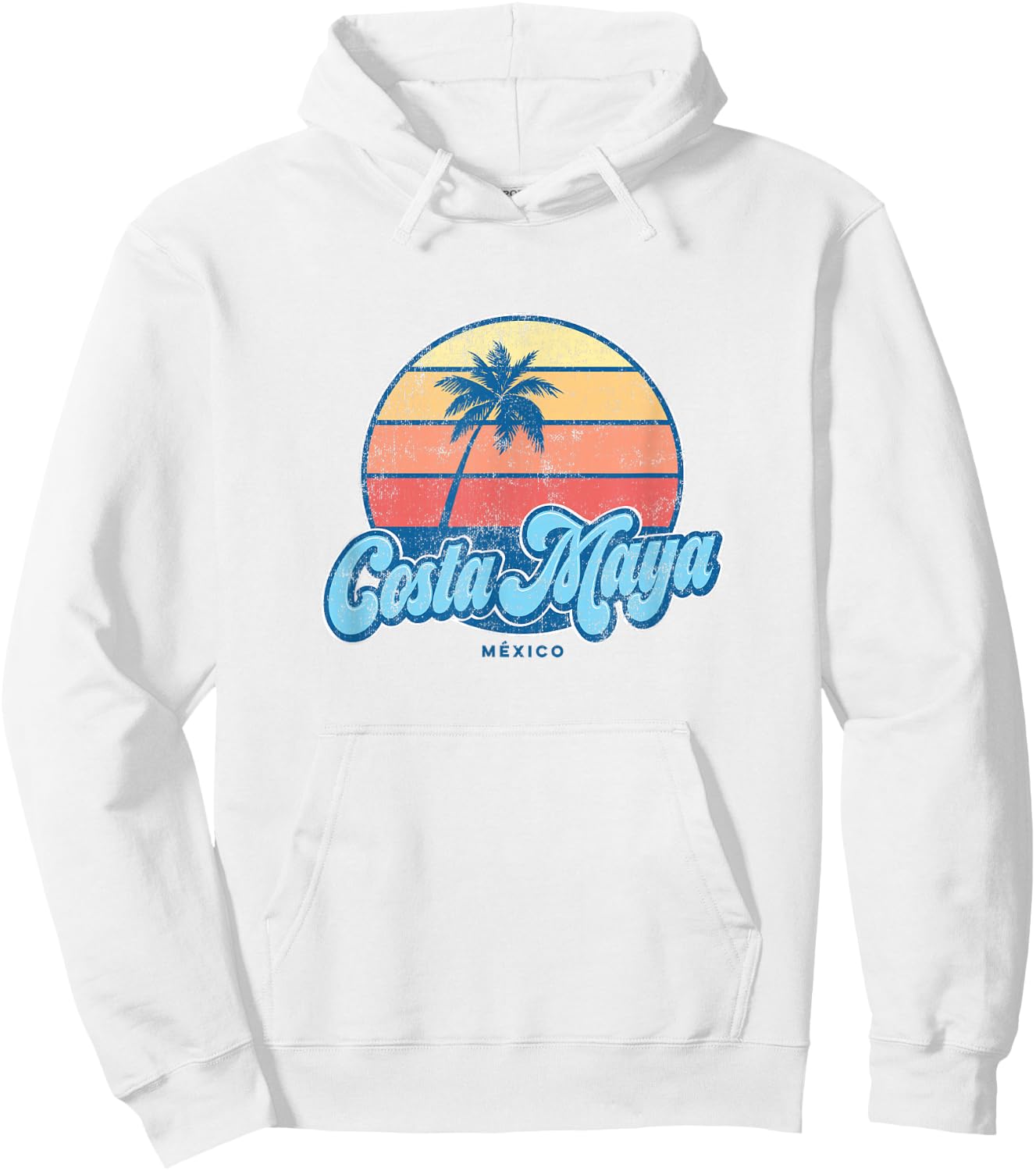 Vintage Costa Maya Mexico Classic 70s Retro Surfer Hoodie - Hoodie | White