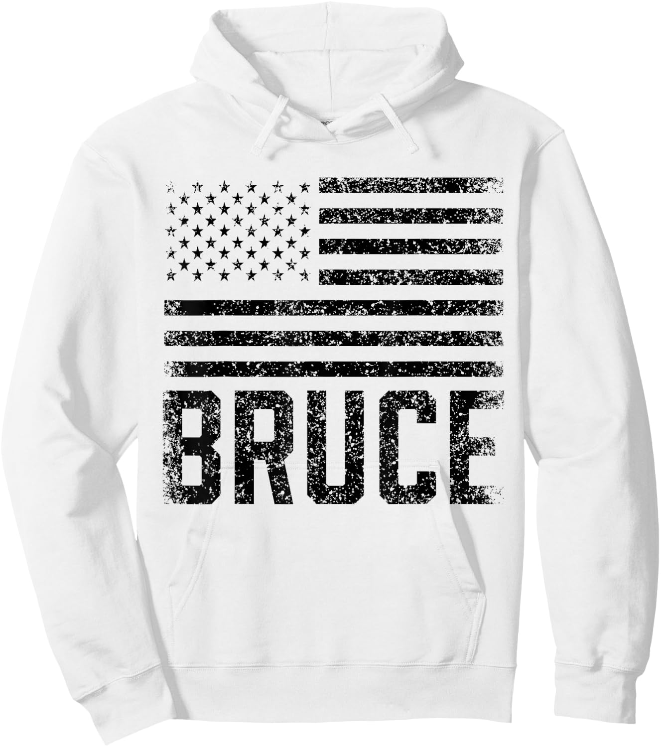 Bruce Birthday Forename Name Personalized USA Hoodie - Hoodie | White