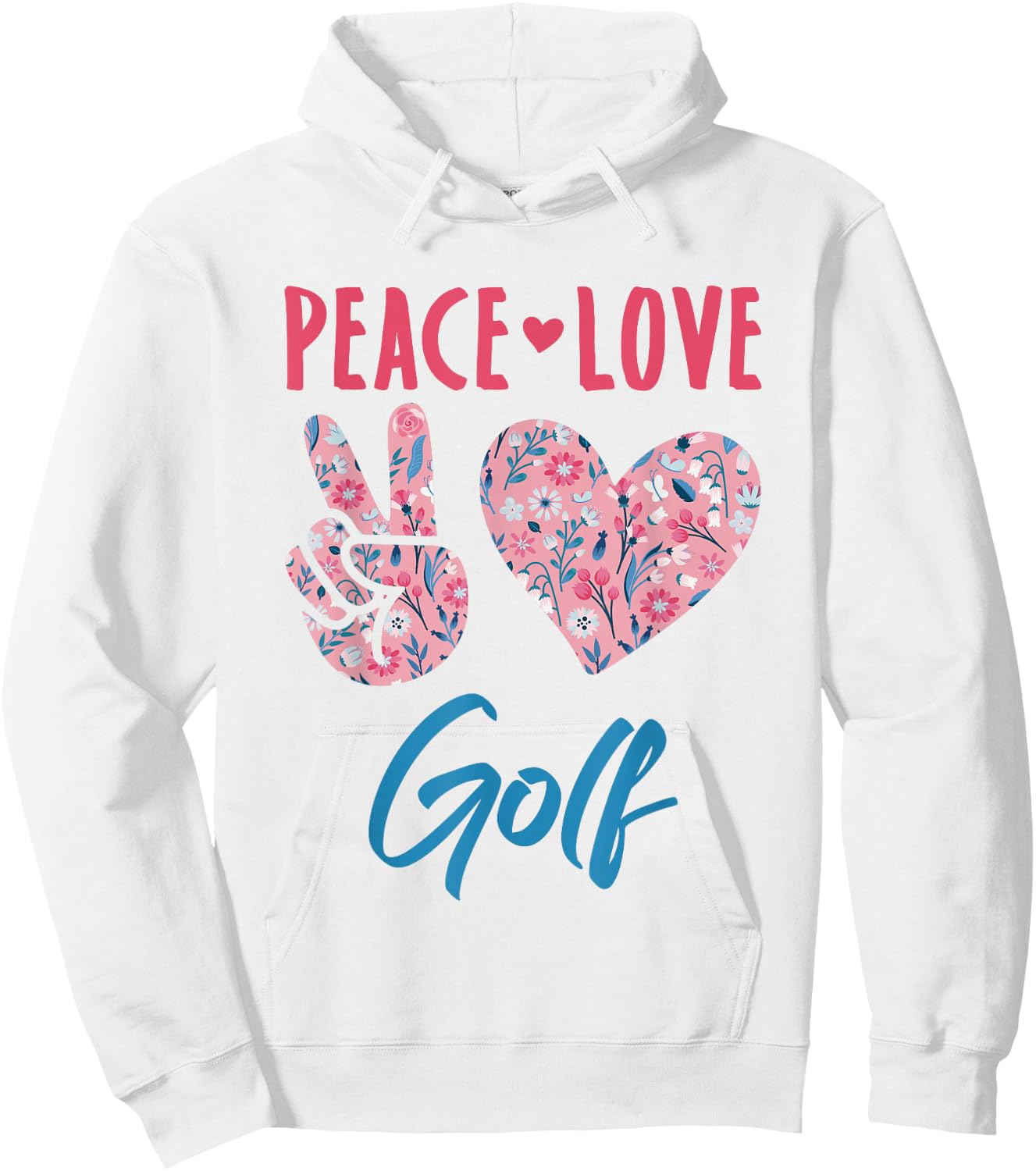 Peace Love Golf Hoodie - Hoodie | White