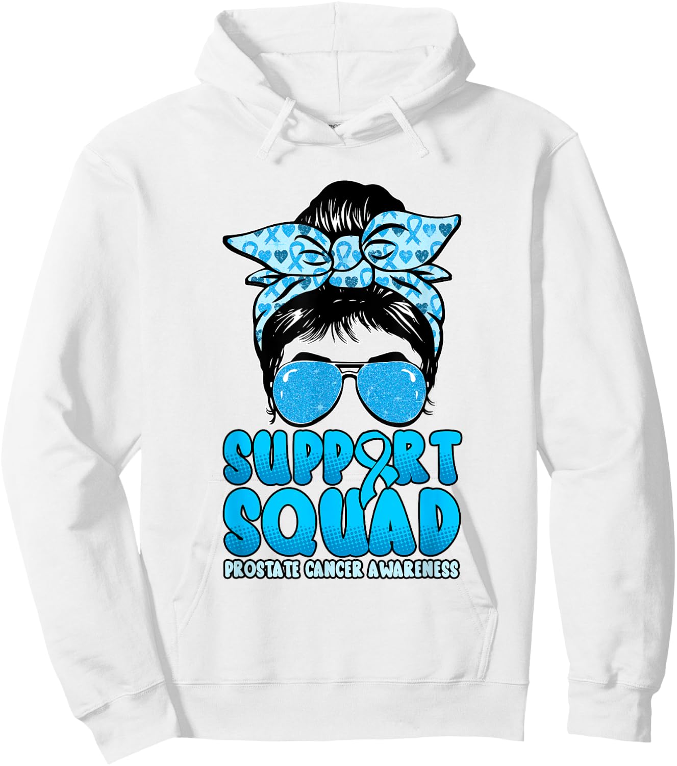 Support Squad Prostate Cancer Awareness Hoodie - Hoodie | White
