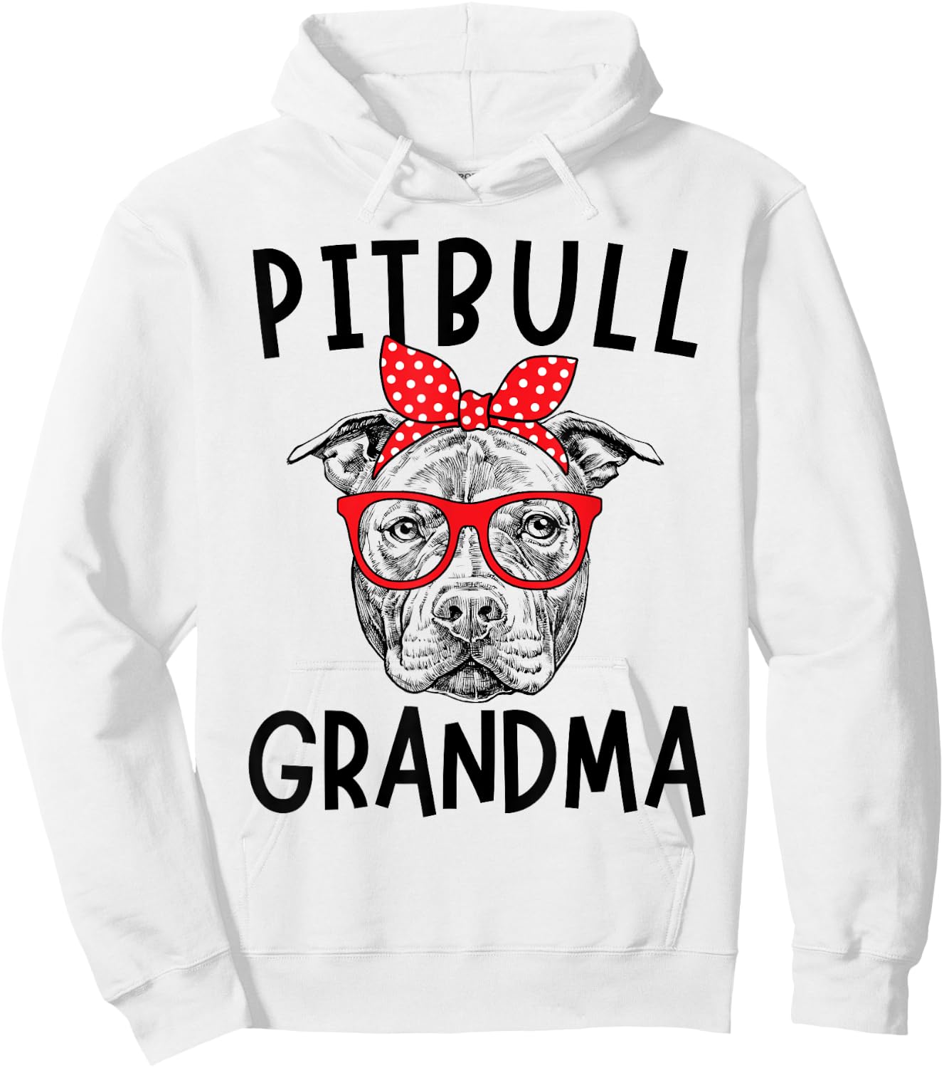 Pit Bull Grandma PitBull Dog Nana Mother's Day Women Girls Kids Hoodie - Hoodie | White