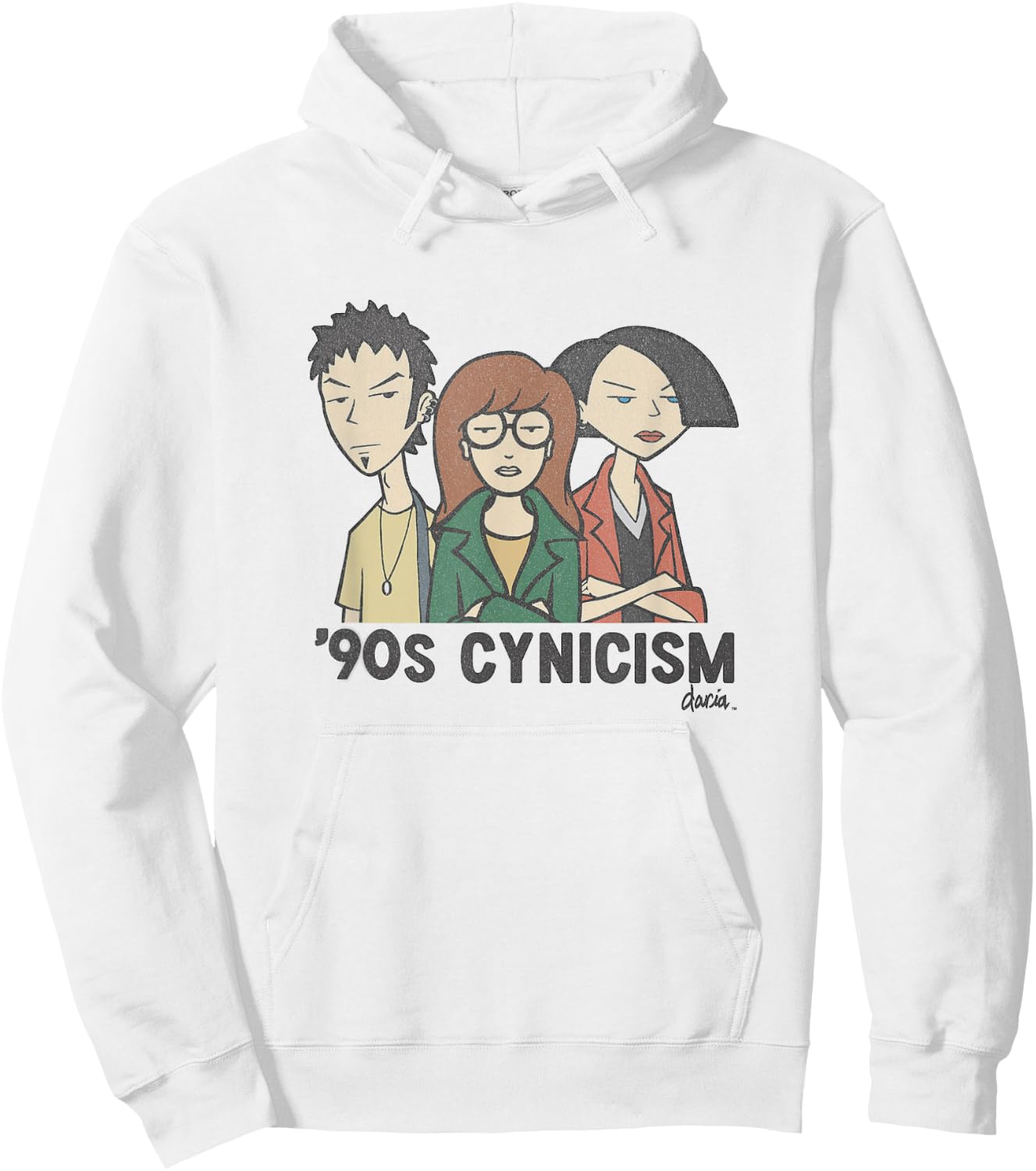 Daria 90's Cynicism Group Shot Vintage Poster Hoodie - Hoodie | White