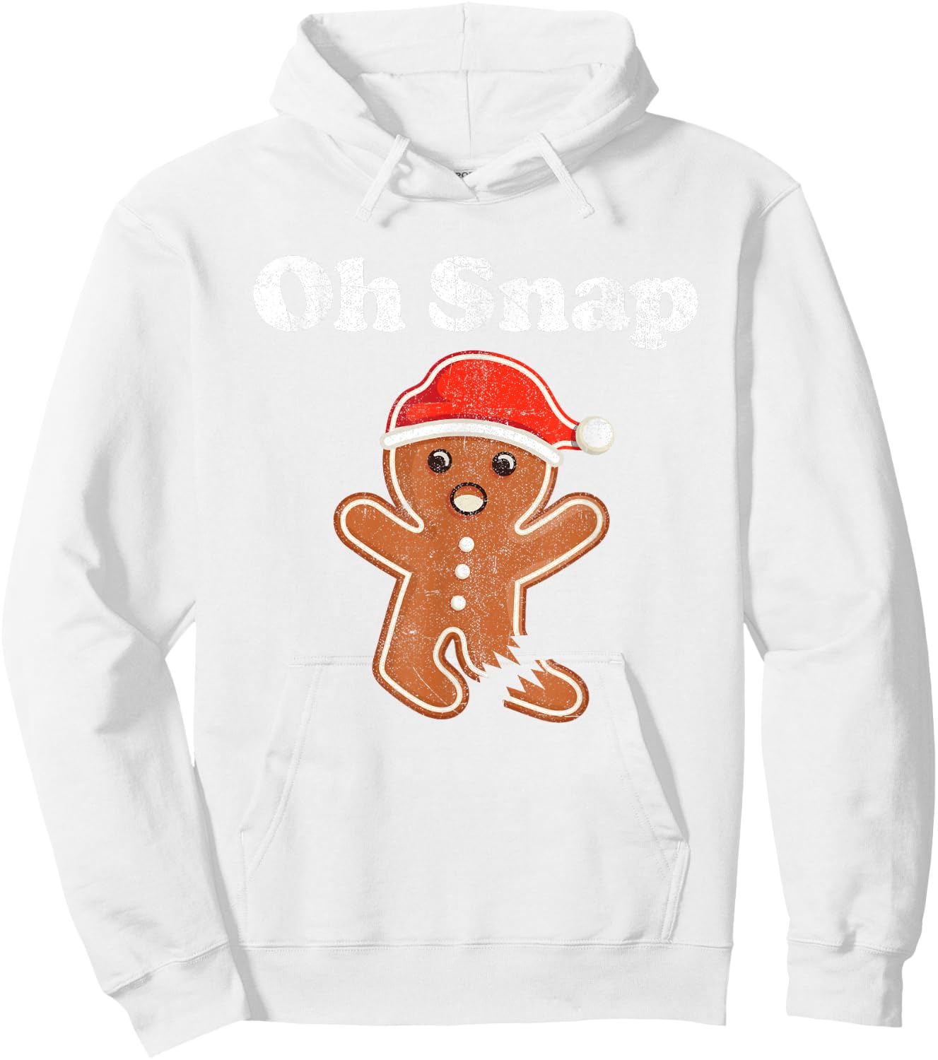 Funny Gingerbread Man Oh Snap Christmas Cookie Costume Hoodie - Hoodie | White