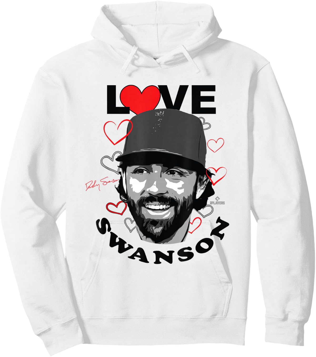 Love Dansby Swanson Chicago Baseball MLBPA Hoodie - Hoodie | White