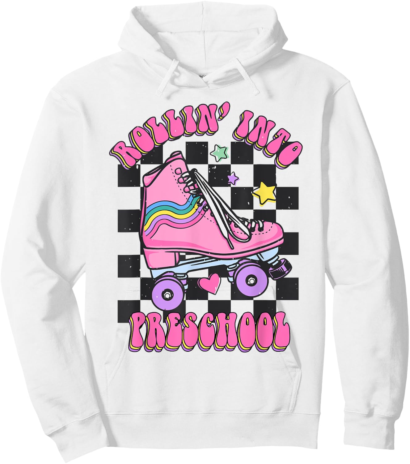 Kids Back To School Skating Rollin Into Preschool Hoodie - Hoodie | White
