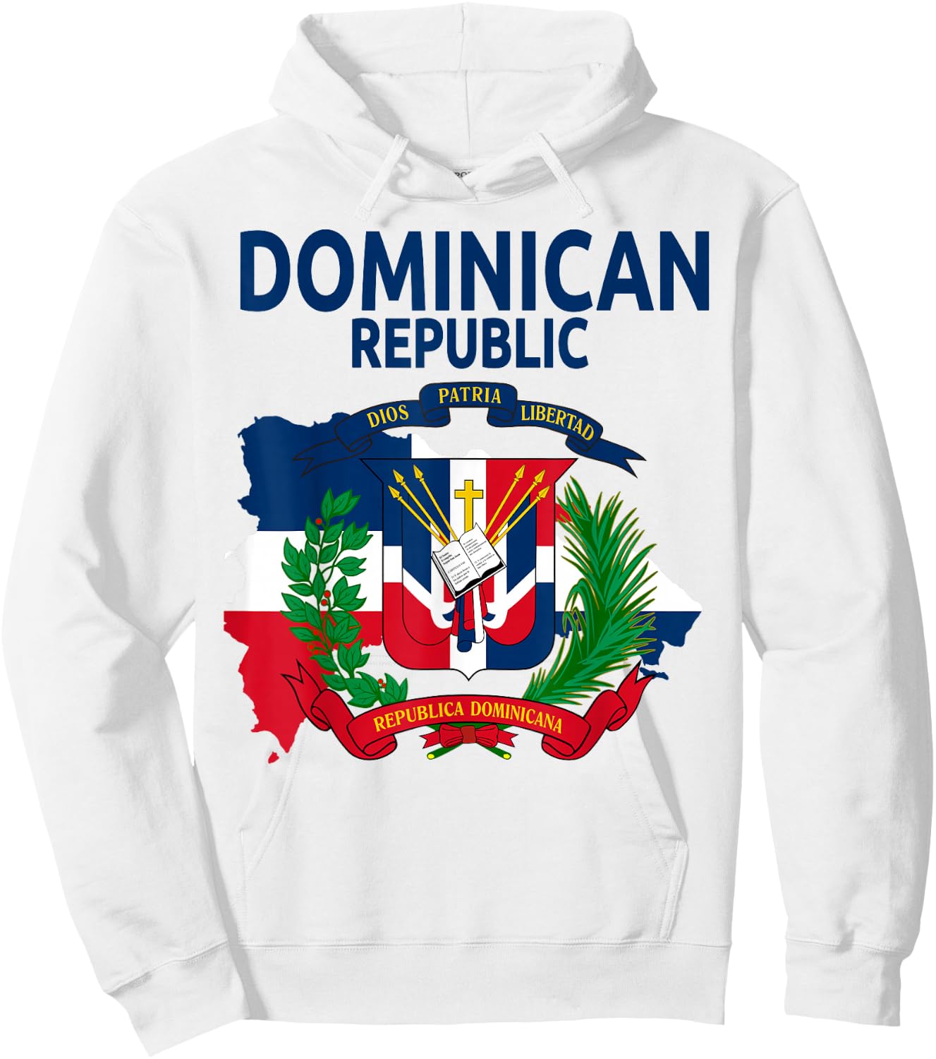 Coat of Arms Republica Dominicana & Dominican Flag Outfit Hoodie - Hoodie | White
