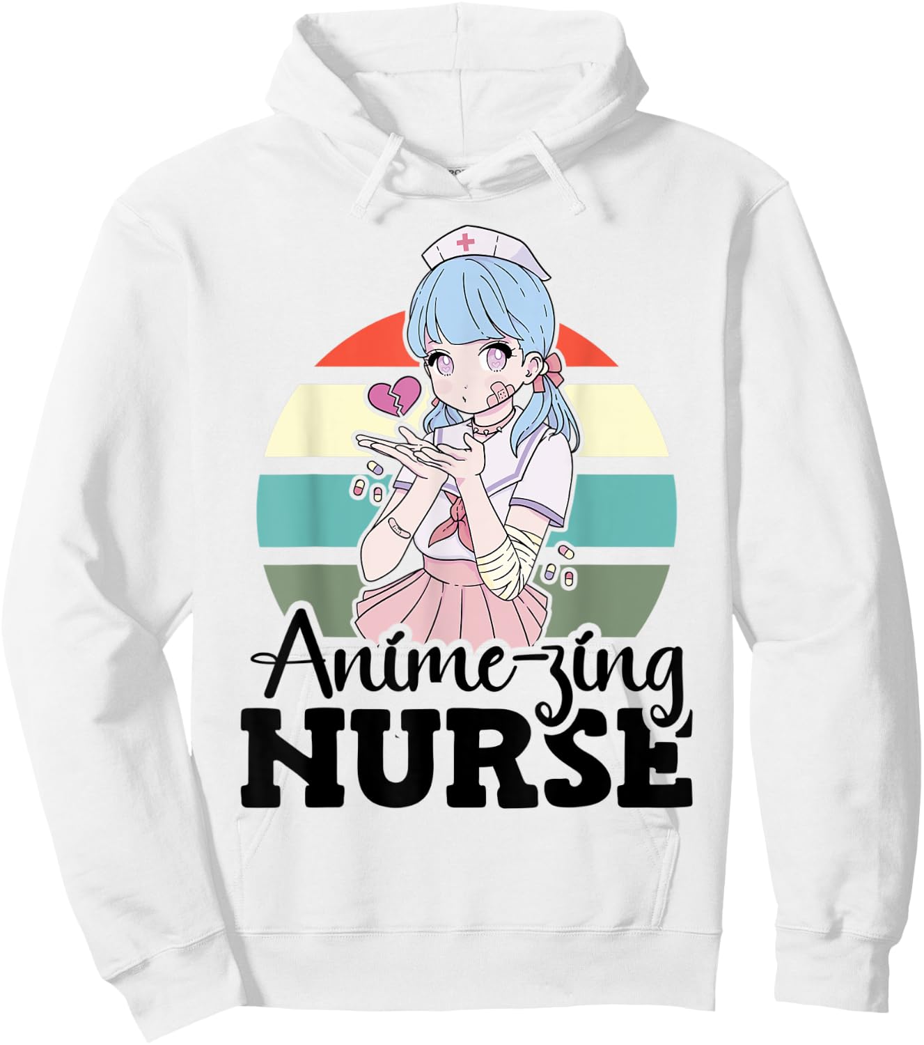 Anime-zing Nurse Japanese Anime National Nurse Day Hoodie - Hoodie | White