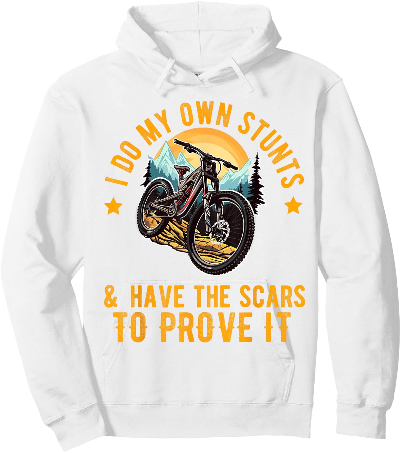 Mountain Bike For Boys Funny MTB Biking Lover Hoodie - Hoodie | White